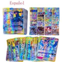 Cartes Pokemon espagnoles brillantes, 60 pièces, pas de répétition, entraîneur d'énergie, GX VMAX, Collection de bataille, Trading 