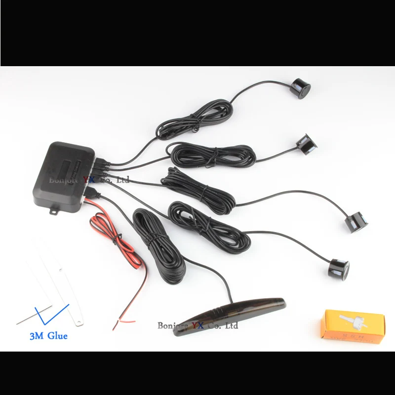 Pаспродажа Koorinwoo светодиодный дисплей, автомобильные Датчики парковки, 4 радара, автомобильный Jalousie Parkmaster, автомобильный детектор, Парктроник, сигнали...