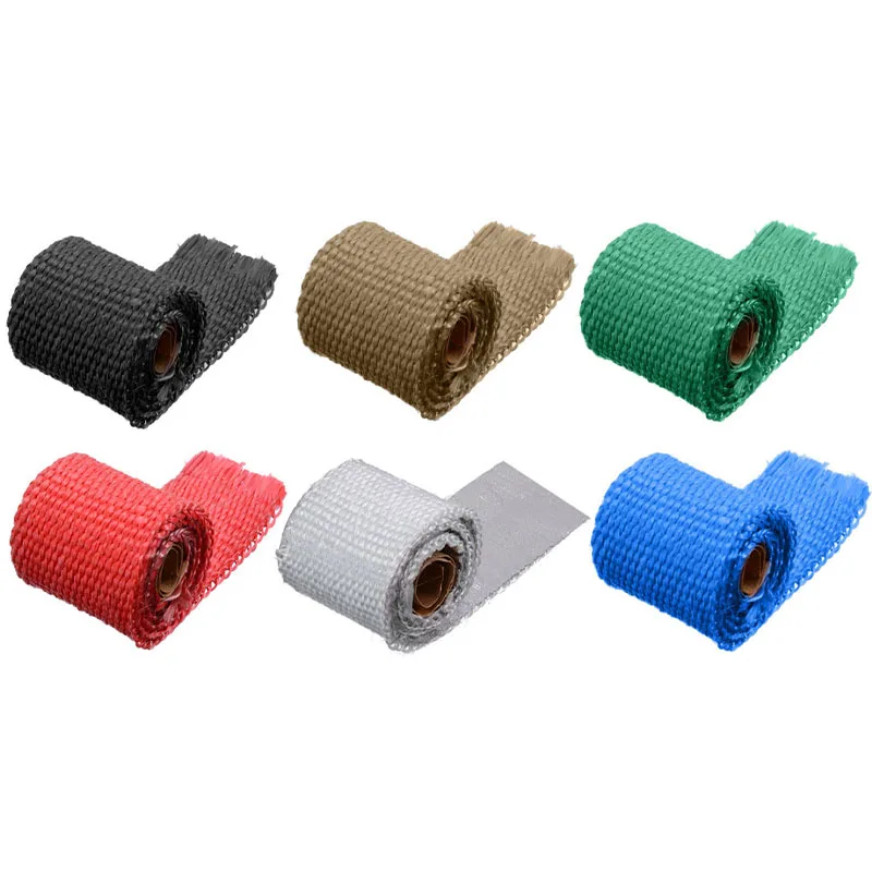 

For Exhaust Systems 1pc Universal Roll Car Motorcycle Exhaust Header Pipe Insulation Heat Wrap Tape Set 1.5mmx5cmx50CM Mayitr