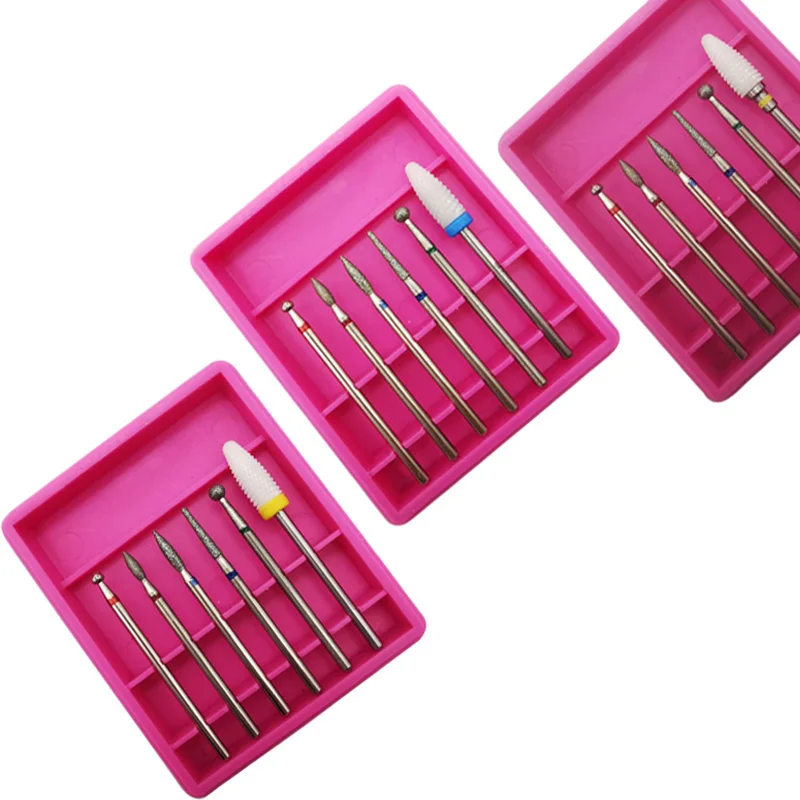 6pcs Nail Drill Bit Set Milling Cutter For Manicure Ceramic Mill Manicure Machine Set Cutter For Pedicure Electric Nail Files