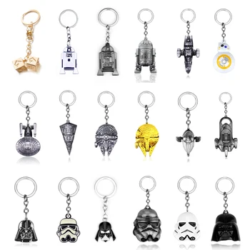 

50 Style Movie Keychain StormTrooper Helmet Storm Trooper Pendant Key Chain Darth Vader Mask Super hero Keyring Key chain