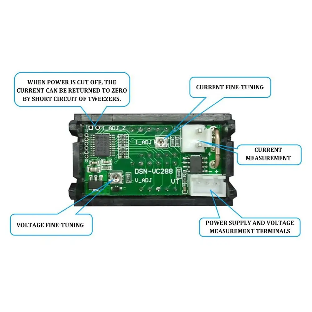 Цифровой Красный светодиодный измеритель напряжения DC100V 10A Вольтметр Амперметр синий+ красный светодиодный усилитель двойной светодиодный вольтметр с цифровым дисплеем