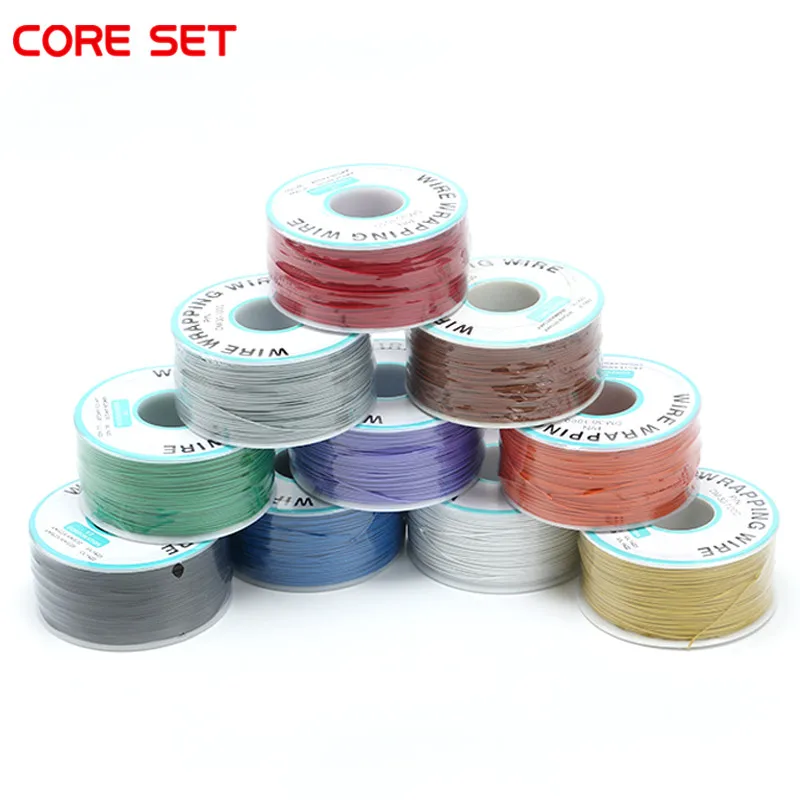 250 mlots 30 AWG Wrapping Wire 10 Colors Single Strand Copper Cable Ok Wire Electrical Wire for Laptop Motherboard PCB Solder (5)