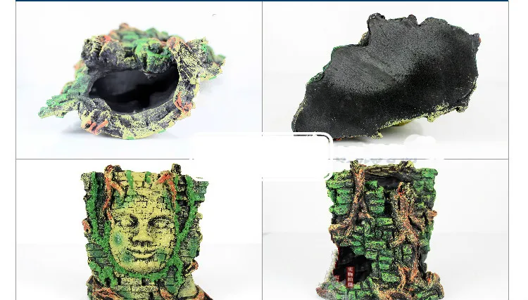 Fish Tank Ornament Roman style face column modeling decoration