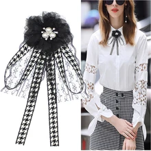 Женский галстук-бабочка в студенческом стиле, модные галстуки с цветами, классические женские галстуки-бабочки, женская рубашка с галстуком, аксессуары для воротника