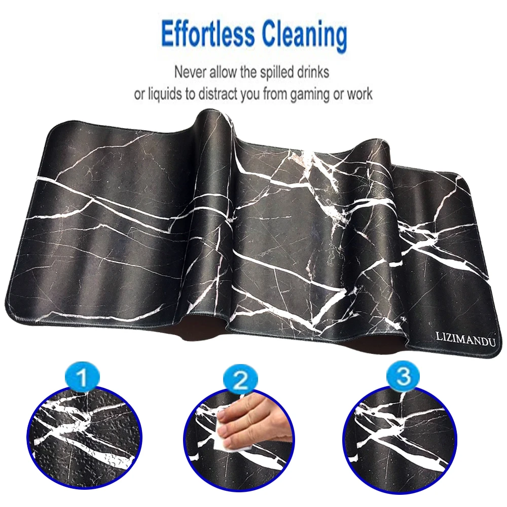  LIZIMANDU Speed Locking Edge Large Natural Rubber Mouse Pad Waterproof Game Desk Mousepad Keyboard 