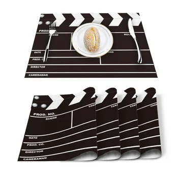 

Film Props Film Wallboard Kitchen Placemat for Dining Table Non-slip and Heat-insulating Table Mat Table Decoration
