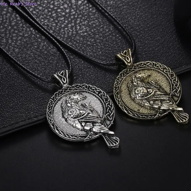 Viking Raven Pendant Black Bird Crow Nordic Necklace Women Men Jewelry Gift | Украшения и аксессуары
