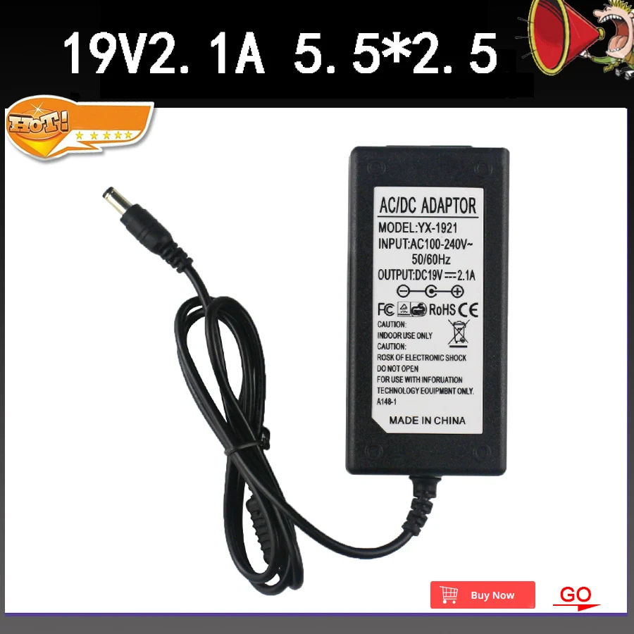 

19V2.1A5.5*2.5 AC Adapter For Harman 6132A-ONYXST AU38AA-00 AU38AA-OO NSA40ED-190200 Speaker