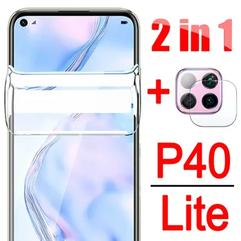 

2 in 1 200D Hydrogel soft Film For huawei p40 lite p40pro p40 light p 40 Pro 40lite 40pro camera lens screen protector not glas