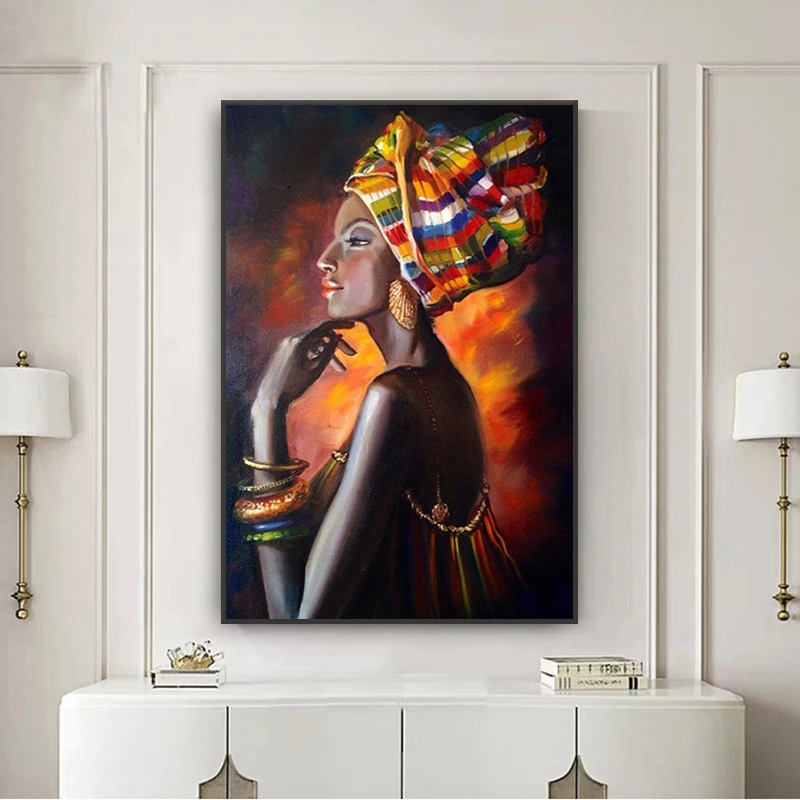 OIL PAINT OF AFRICAN WOMEN CANVAS PRINT