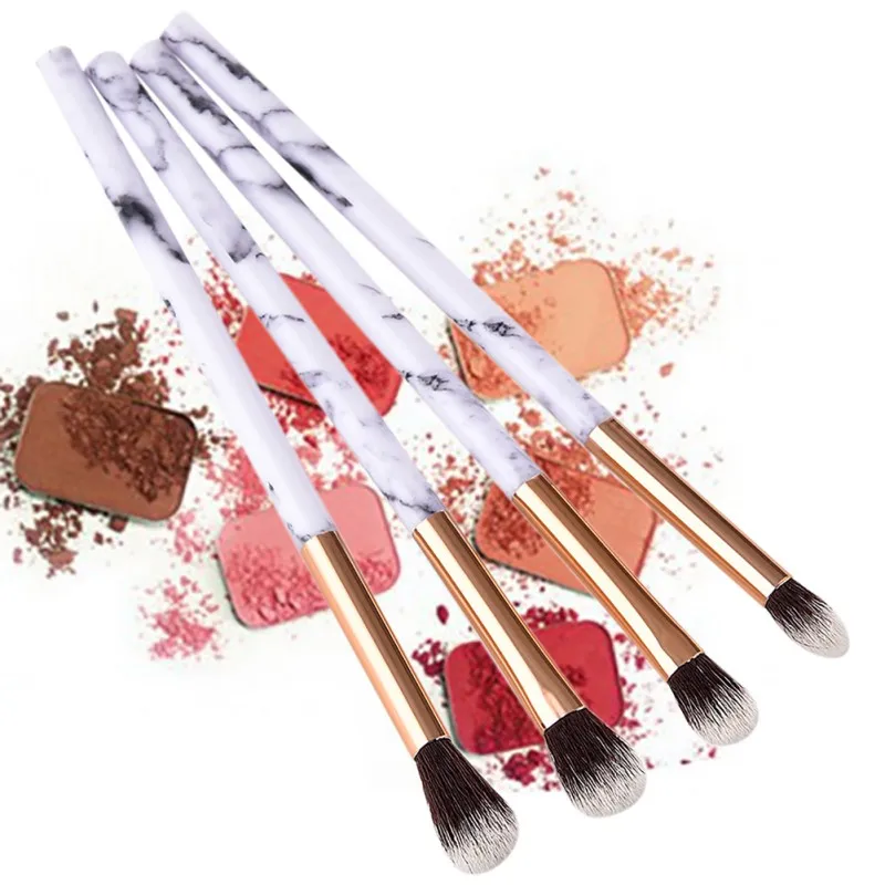 Hot High Quality Marble Make Up Brushes Eye Shadow Liner Full Makeup Brush Kit Soft Hair Eyes Eyebrow Pencil