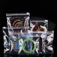 10PCS/LOT Small Plastic Zip Lock Bag Thick Clear Zipper Jewelry Packaging Bag Mini Zip Lock Storage Bags 9x13cm 10x10cm 11x11cm 1