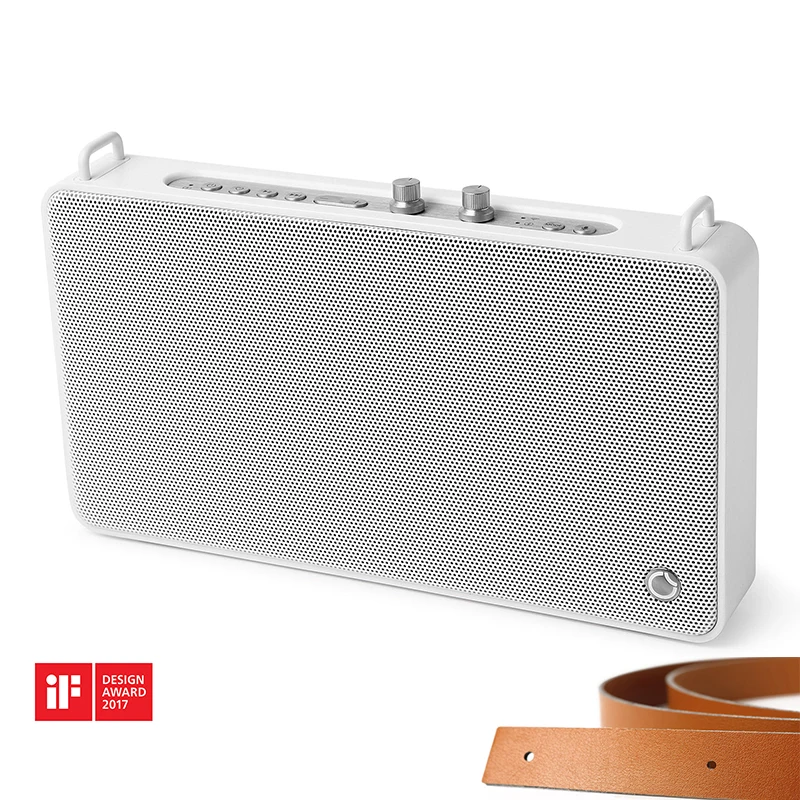 White GGMM Портативный Bluetooth Динамик Беспроводной стерео Hi-Fi звуковая панель с микрофоном лучшие басы 21 часов проигрывания во время езды на сабвуфер 20 Вт DSP драйвер - Цвет: White