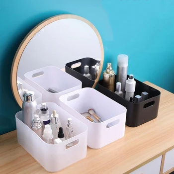 

Storage Basket Makeup Organize Box Office Kitchen Storage Case Bathroom Plastic Container Drawers Home Storage Organizor 2020