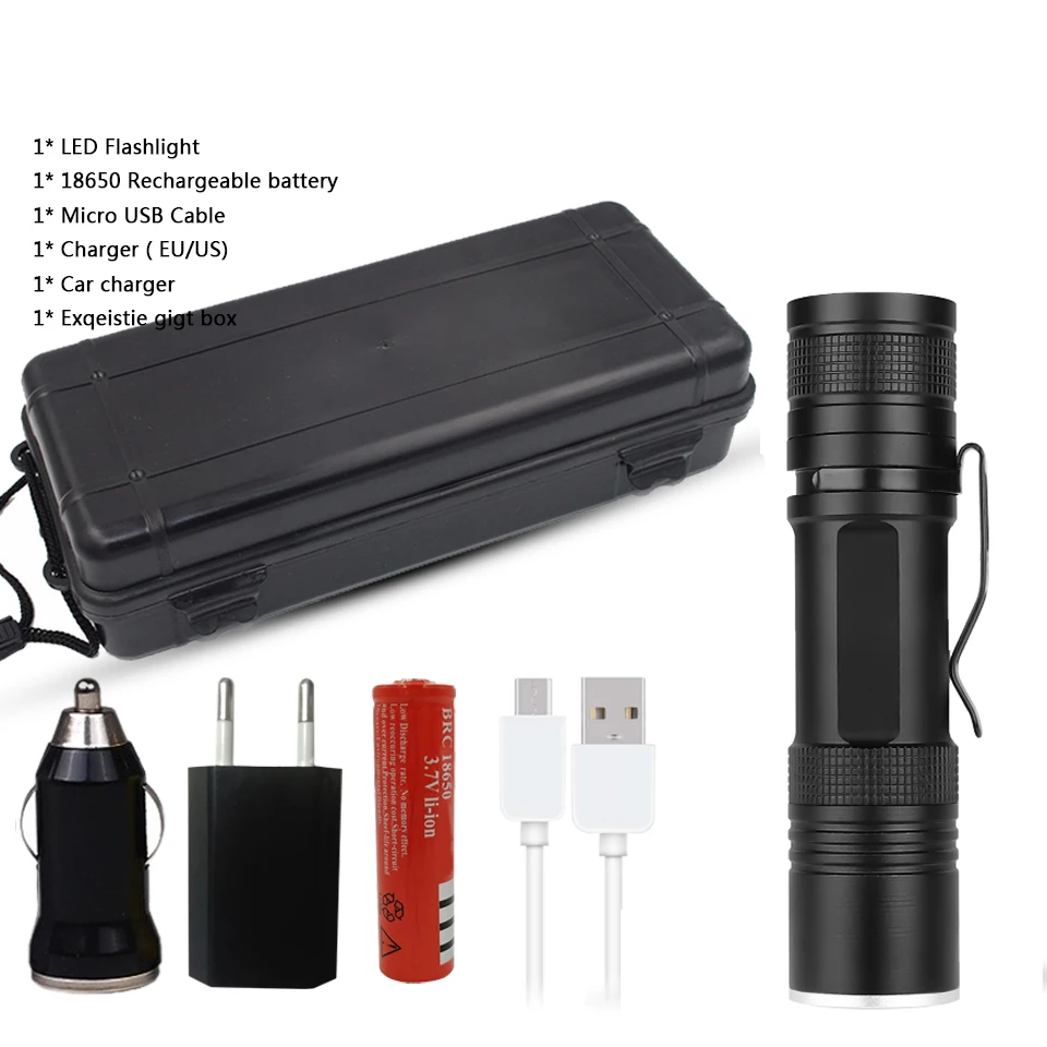 Package D XLamp xhp50.2 Мощный usb светодиодный фонарик с функцией масштабирования фонарь обновления 18650 26650 Перезаряжаемые батарея фонарик Z90+ 1473 - Испускаемый цвет: Package D