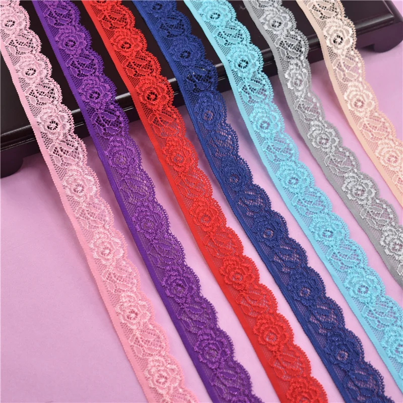 Elastic Lace Ribbon Trim Tape Embroidered Net Cord For Sewing Clothes  Decoration