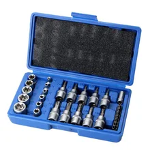 29 шт./компл. E Тип гнезда под зубки головка под ключ Torx звезда рукав набор авто ремонт ручной набор инструментов для розетки