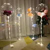 Birthday Party Decor LED Balloon Column Stand With Base Transparent Foil Balloon Christmas Wedding Decor Home Decor Accessories ► Photo 2/6