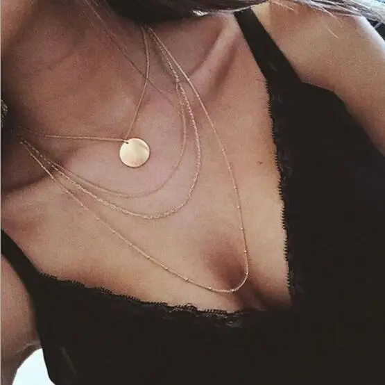

Punk Boho Big Statement Natural Stone Beads Triangles Birds Evil Eyes Simulated Pearl Necklaces Pendants for Women Colar