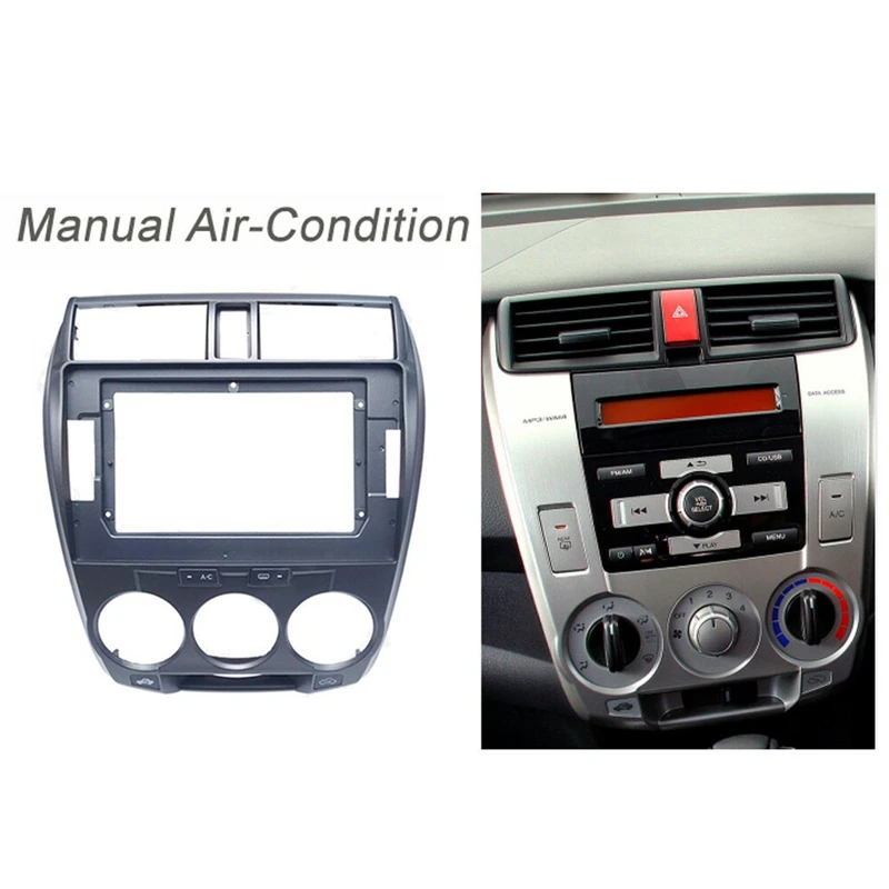 2 Din Fascia DVD Радио ручной кондиционер стерео панель для HONDA City 2008 + Ballade 2011 |