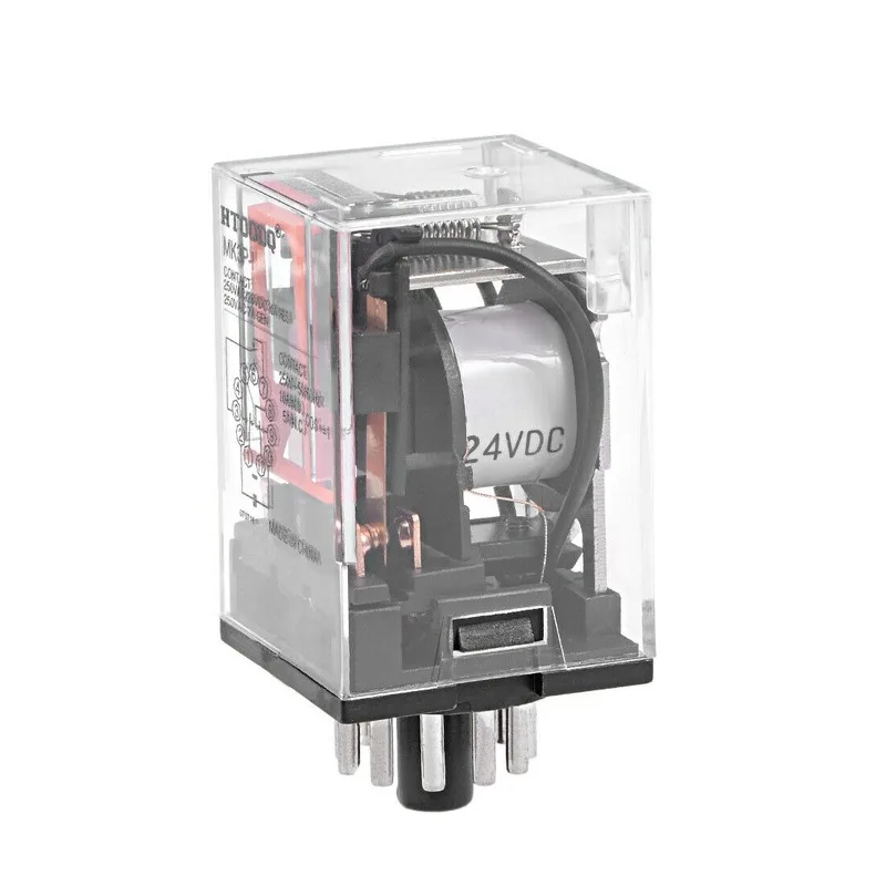 DC24V катушка 11Pin прозрачный пластиковый чехол реле питания MK3P-I 5 шт