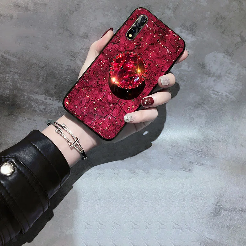 Чехол для iPhone 11 Pro Max 6 7 8 Plus 5 дюймов со стразами подставка блестящий чехол телефона