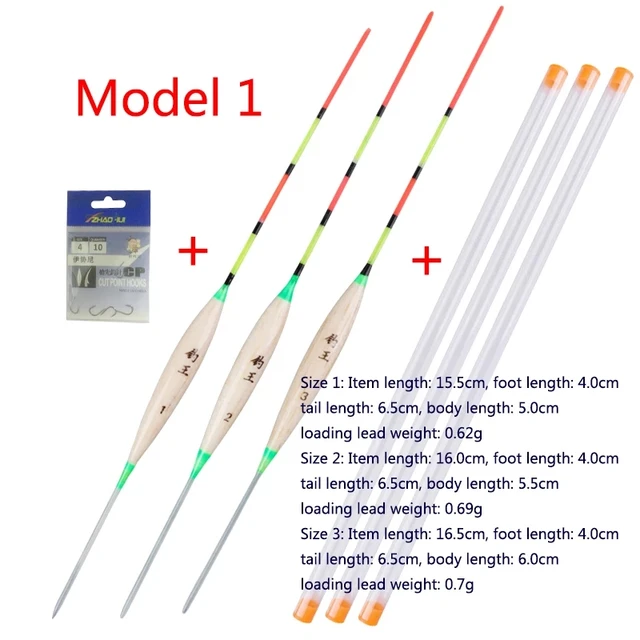 3pcs/lot Shallow Water Fishing Floats Balsa Bobber+3pcs float tubes+1 Bag  Fishing