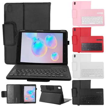 

Wireless Keyboard Cover For Samsung Galaxy Tab S6 10.5" SM-T860 SM-T865 2019 Funda Keyboard Tablet Case PU Leather Stand Case