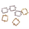 20pcs  Gold Square Bracelet Connector Findings Zina Alloy Charms For Earring Jewelry Make Diy Hollow Bracelets Accessory ► Photo 2/6