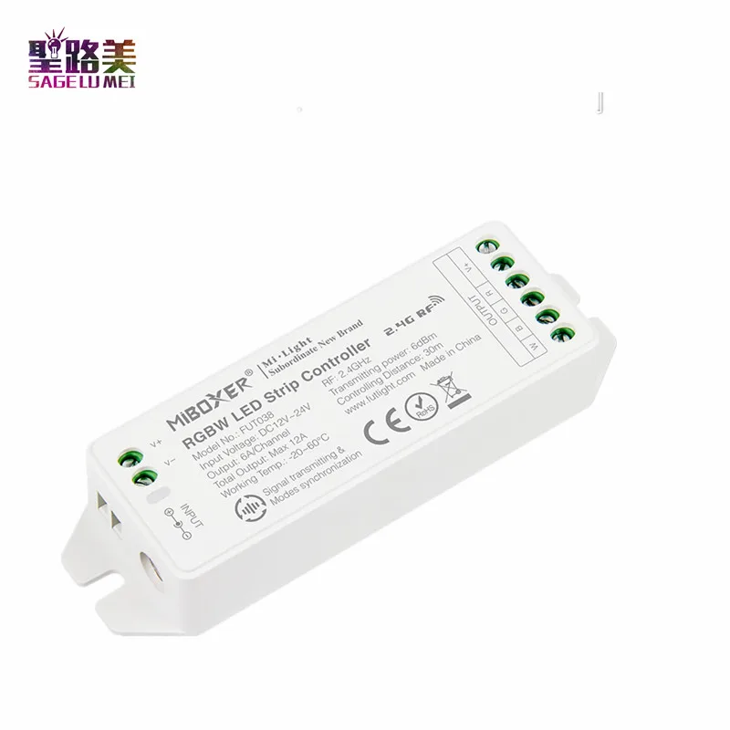 Miboxer FUT038 (обновление) 2 4G 4 зона RGBW Светодиодная лента управления ler 12 ~ 24V