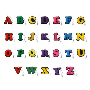 

1pcs Captial Letters Bag Parts&Accessories Colorful Alphabet PVC Charm Ball Chain DIY Craft Keychain Bag Straps Kids Gift
