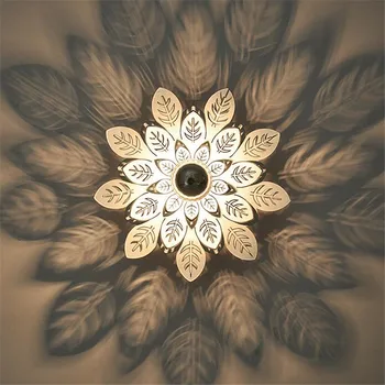 

Entrance Lamp Ceiling Lampara LED Leaves Flower Creative Corridor Aisle E27 Lamp Bedroom Wall Study Nordic Home Decoration Lampe