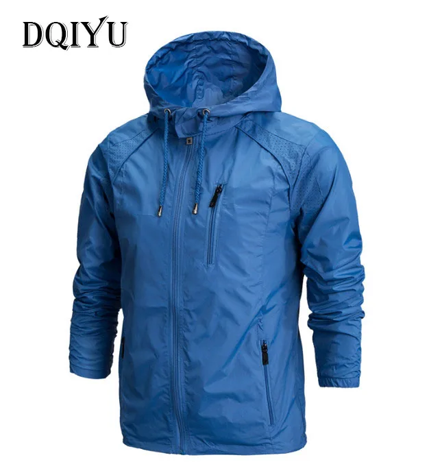 

Ветровка мужская с капюшоном, Повседневная тонкая дышащая куртка с защитой от ультрафиолета, 4XL, весна