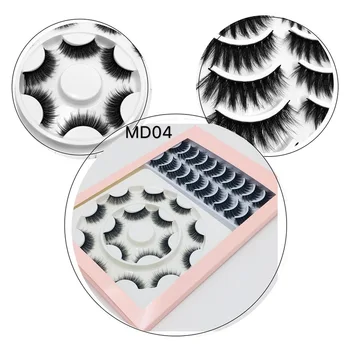 

New 18 Pairs Imitation Mink False Eyelashes Thickened Thick Long False Eyelashes Makrup Tool