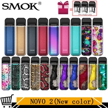 Smok Novo 2 vape pod Комплект 6-25 Вт 800 мАч батарея сетка 2 мл картридж Pod стартовый комплект 1.0ohm DC MTL электронная сигарета
