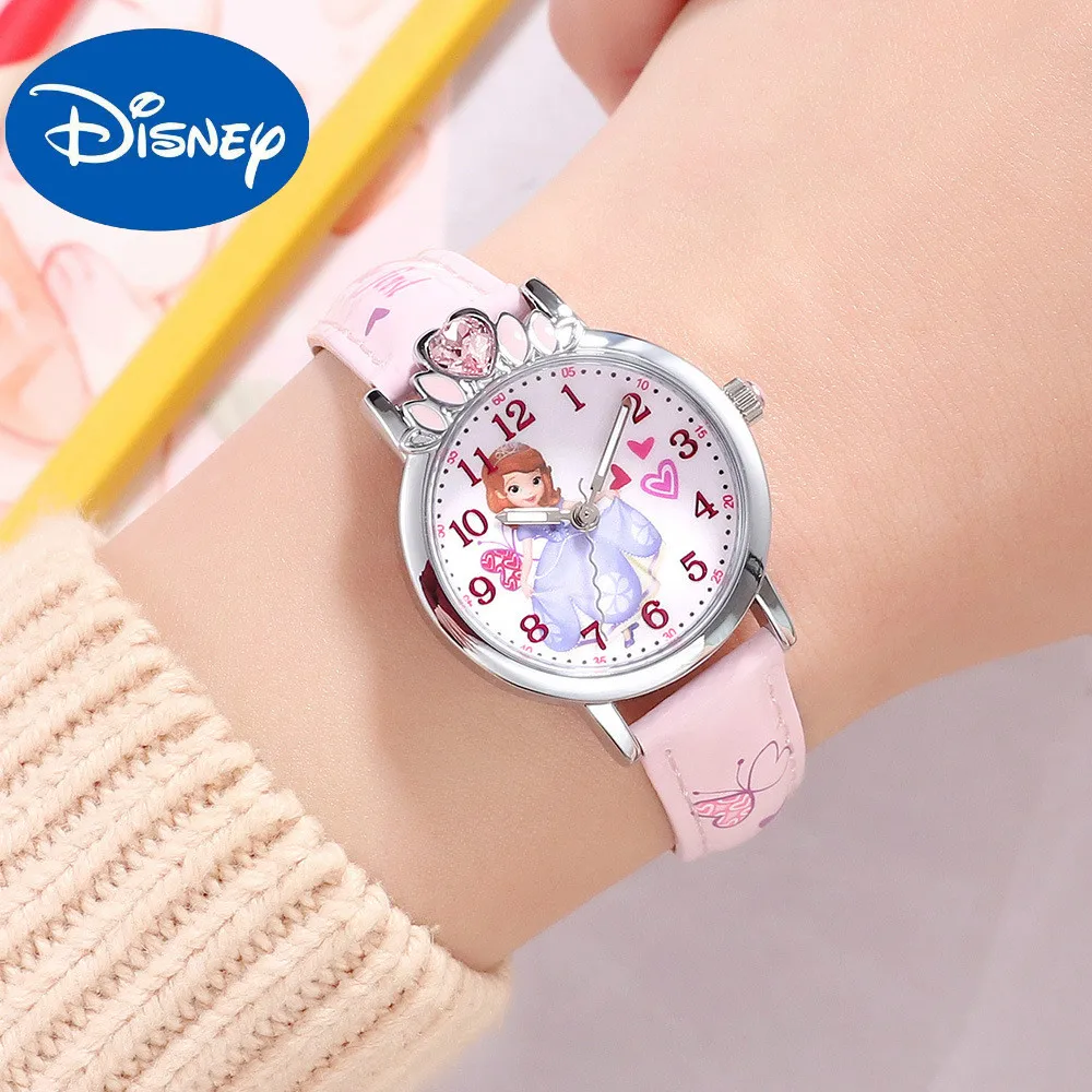 

Original Disney Princess Sophia Children's Watch Women's Watch Diamond Crown Princess Series Watch Girls Children's Quartz Watch