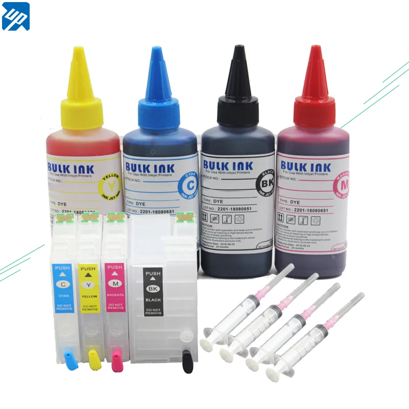 27XL 27 T2711 Refillable ink cartridge + 4X100ML for epson WorkForce WF