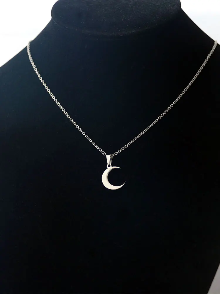 1 шт., модное милое ожерелье из нержавеющей стали с подвеской в виде Луны, Sailor Charms, ожерелье для женщин и мужчин, ювелирный подарок