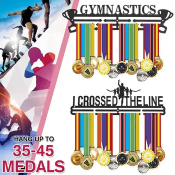 

Stainless Steel Medal Hanging Holder Rack Hanger Bracket Wall Hooks Iron Triathlon Running Sport Challenge Home Office Decor