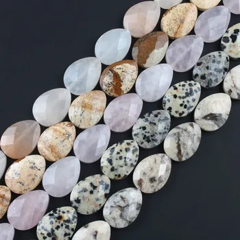 

13*18mm Natural Stone Beads Water Drop Quartz Aventurine Picture Jaspers Stone Beads For Jewelry Making DIY Bracelet Accessories
