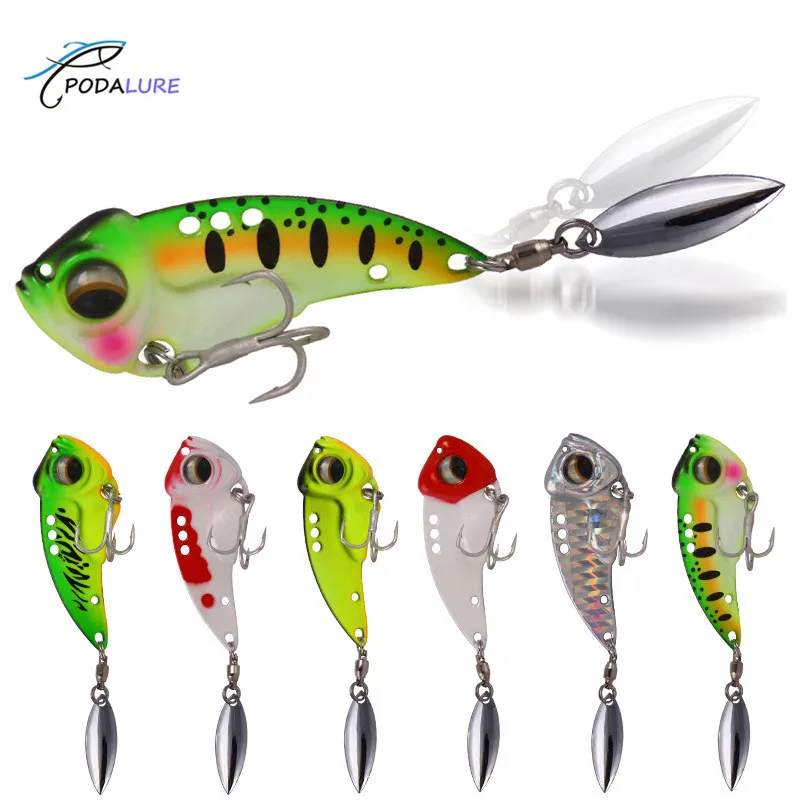 

Спиннер VIB с хвостом, жесткая рыболовная приманка, металлические вибрационные аксессуары для морской рыбалки, снасти