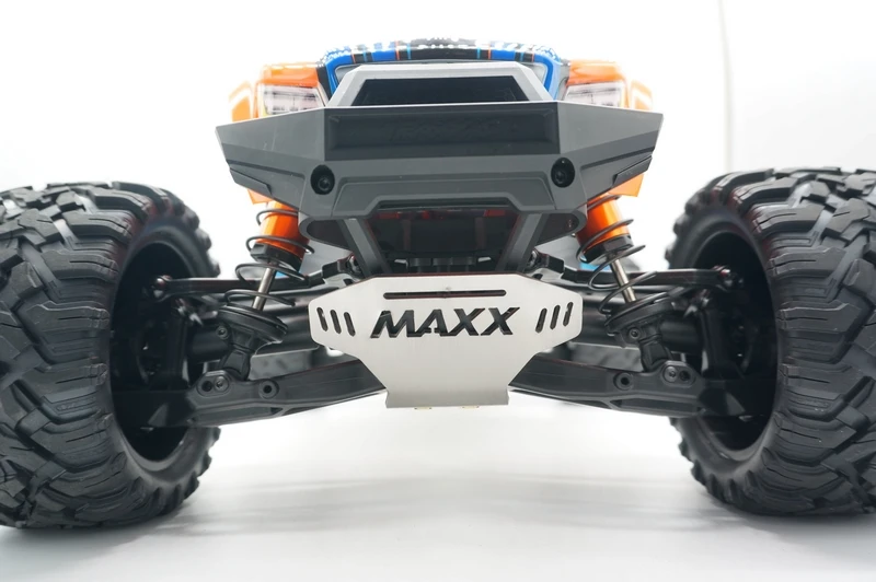 Нержавеющая сталь шасси Броня опорная плита для 1/10 TRAXXAS MAXX грузовик