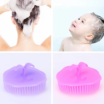 

Head Hair Washing Round Hair Silicone Scalp Massage Comb Hair Shampoo Scalp Massager Vibrating Brush for Adult child Random