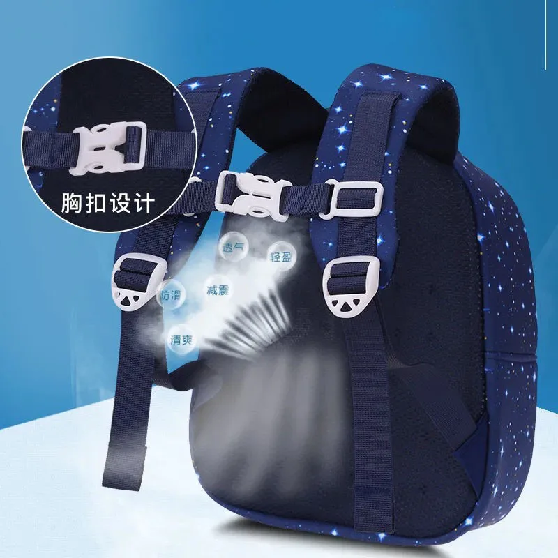 3D Rocket Childrens Backpack Astronauts School Bags Waterproof Cartoon Kid kindergarten Primary School Bag For Boys Girls 6