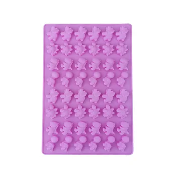 

Spot wholesale 48 even small cute dinosaur silicone simulation chocolate mold toy ice lattice mold 100PCS