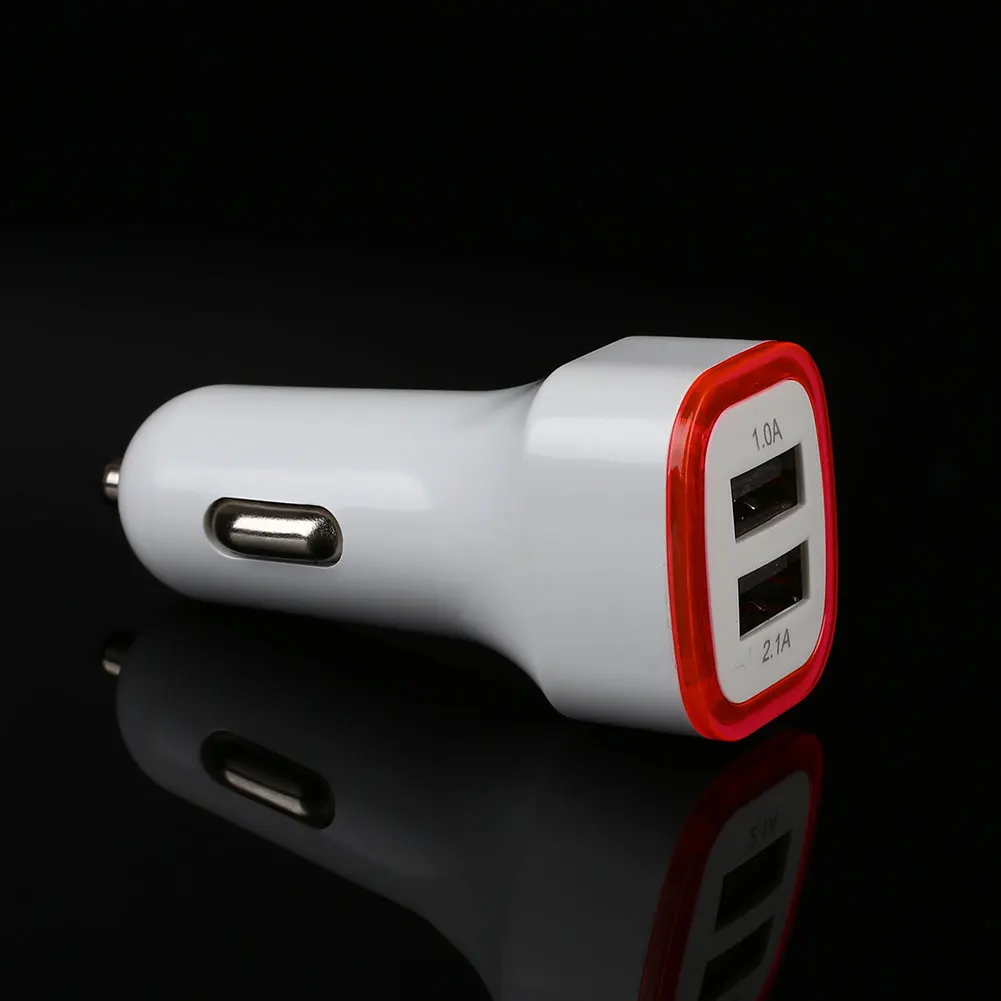 2 порта двойной USB автомобильный прикуриватель зарядное устройство адаптер Входная DC12-24V зажигалка
