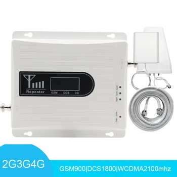 

2G 3G 4G Data Tri Band Signal Repeater GSM 900 1800 3G UMTS 2100 4G LTE 1800 Cell Phone Signal Booster Amplifier LCD Display*