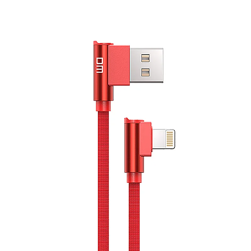 DM 1,2 M двойной изгиб дизайн USB кабель для iPhone xs max xr для мобильных пользователей игр