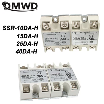 

Solid state relay SSR-10DA-H 10A actually 3-32V DC - 90-480V AC SSR 10DA 15DA 25DA 40DAH relay solid state Resistance Regulator
